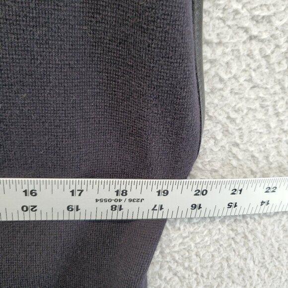 Chicos Longline Cardigan Size 1 Small Pockets Open Front Black Sleeveless - Picture 3 of 11